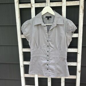Banana Republic Gray Button Down Shirt size 8